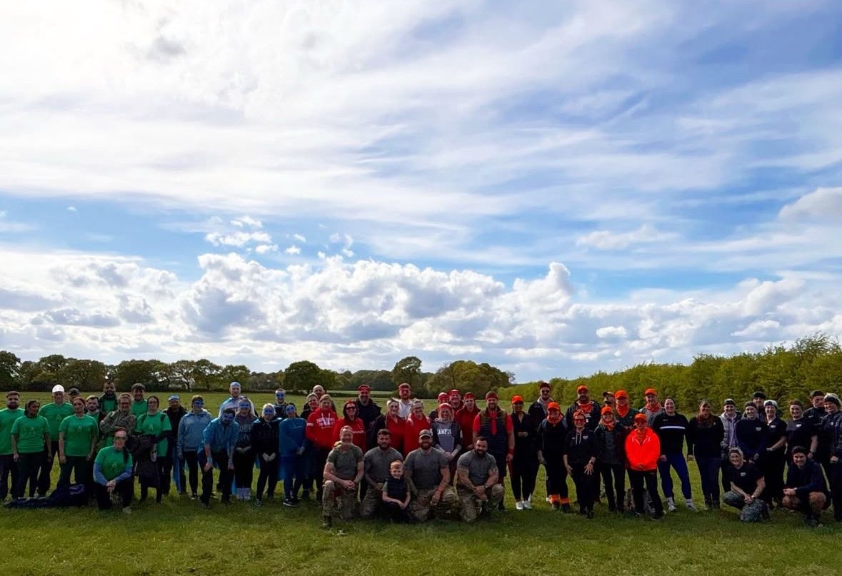 Outdoor team-building activity on Commando Day